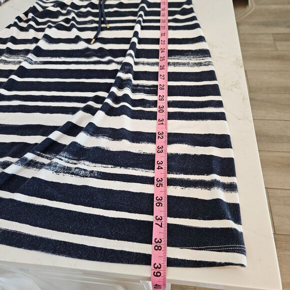 Tommy Bahama Brushed Breaker Striped Dress Medium Lace-Up Navy/White - Picture 10 of 11